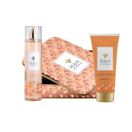 AQUA DI SORRENTO "Sunset di Positano" - Парфюмирана вода 245ml и Луксозен душ гел 200ml в метална кутия
