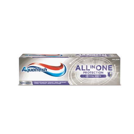 AQUAFRESH ALL IN ONE CRYSTAL WHITE Паста за зъби, 75 МЛ