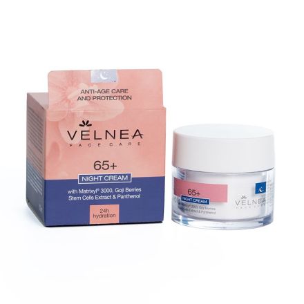 VELNEA Нощен крем за лице против бръчки 65+, 50мл