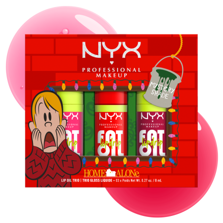 NYX PROFESSIONAL MAKE UP Home Alone Oil Lip Drip Trio Комплект гланцове за устни, 01