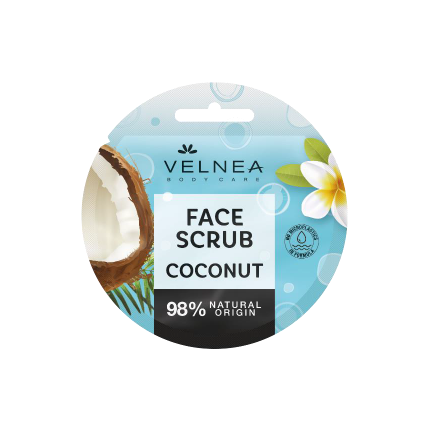 VELNEA COCONUT Скраб за лице Кокос, 10мл
