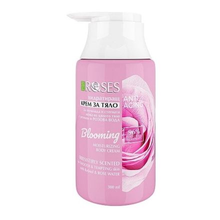 NATURE OF AGIVA BLOOMING Хидратиращ боди крем ANTI AGING с розова вода и ретинол, роза, 300мл  