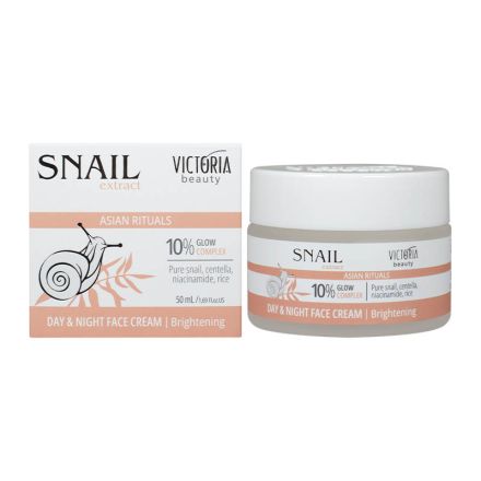 VICTORIA BEAUTY SNAIL Озаряващ крем за лице, 50мл