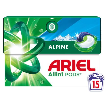  ARIEL PODS Alpine Капсули за пране, 15 пранета