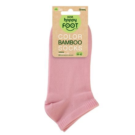 HAPPY FOOTTOPIA ЧОРАПИ Къс конч памук розов, 39-42, 1 чифт