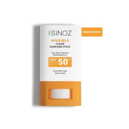 SINOZ Слънцезащитен безцветен стик за лице Invisible Clear SPF 50+, 15 г