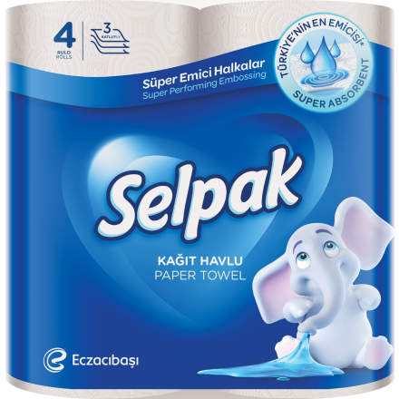 SELPAK Кухненска ролка 3 пл./ 4 бр.