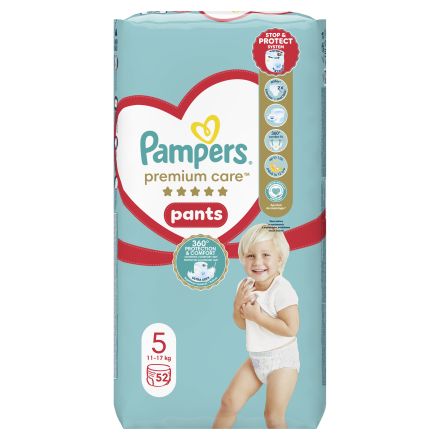 PAMPERS Premium Care Гащички S5, 52 бр.