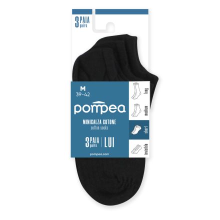 ПОМПЕА МИНИ КАЛЦА КОТОН  X 3, Черно 39/42