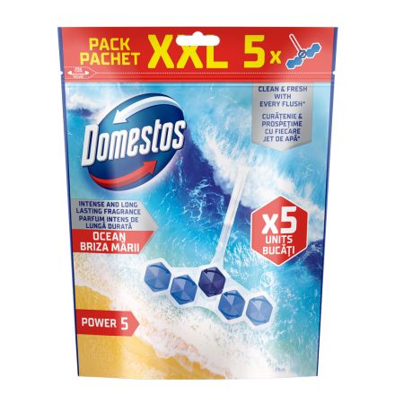 DOMESTOS POWER 5 Ароматизатор за WC Океан, 5Х50 гр.