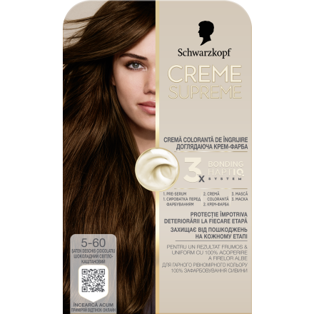 SCHWARZKOPF КРИЙМ СЮПРИЙМ 5-60 Шоколадово Светло Кафяво
