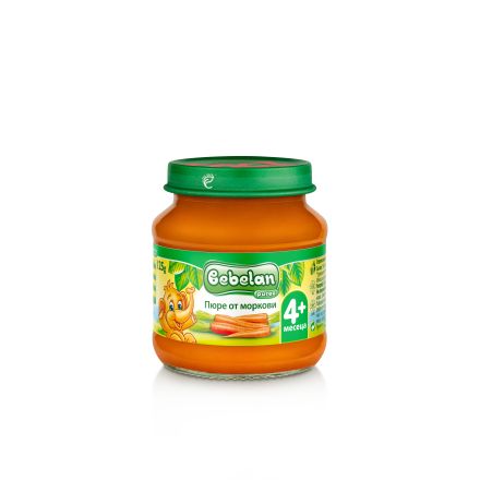 BEBELAN БИО пюре Моркови 4+м, 125г
