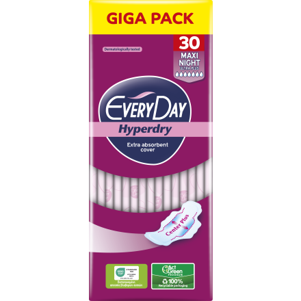 EVERYDAY HYPERDRY MAXI NIGHT Дамски превръзки, 30бр.