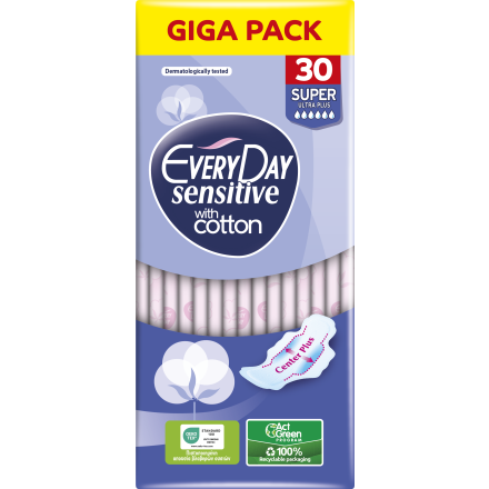 EVERYDAY HYPERDRY SENSITIVE SUPER Дамски превръзки, 30бр.