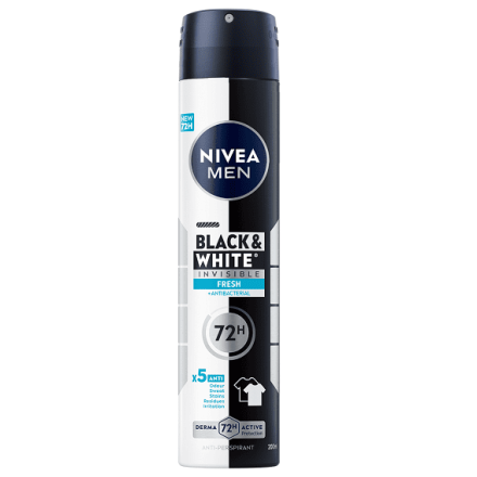 NIVEA MEN INVISIBLE ON BLACK & WHITE FRESH Део спрей мъжки, 200мл