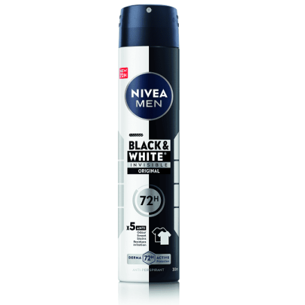 NIVEA MEN INVISIBLE ON BLACK & WHITE ORIGINAL Део спрей мъжки, 200мл