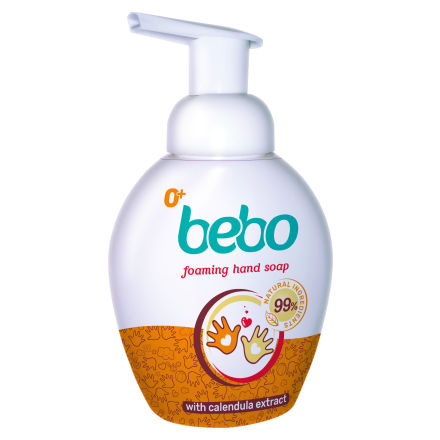 BEBO Течен сапун на пяна с екстракт от невен 99% Натурален, 300мл