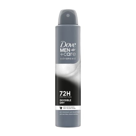 DOVE ADVANCED Мъжки део спрей Инвизибъл Драй, 200мл