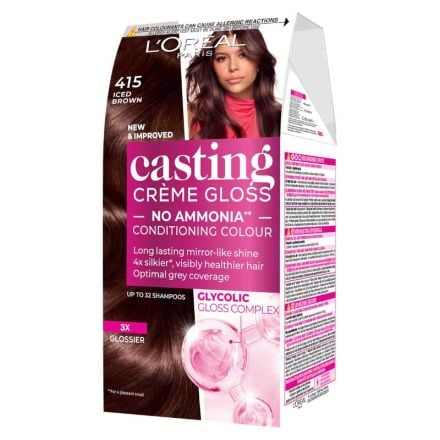 L'OREAL PARIS CASTING CREME GLOSS Iced  Brown Боя за коса 415 