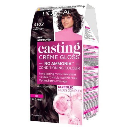 L'OREAL PARIS CASTING CREME GLOSS COOL CHESTNUT  Боя за коса 4102 