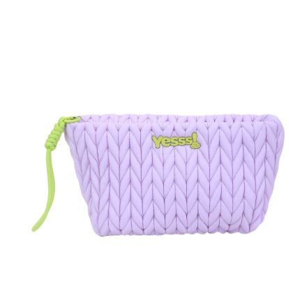 YESSS Лилаво-зелен плетен несесер 1бр.