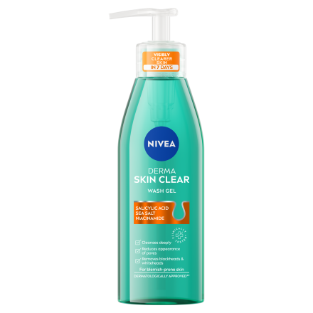 NIVEA DERMA SKIN CLEAR Измиващ гел, 150 мл