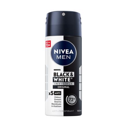 NIVEA INVISIBLE ON BLACK&WHITE CLEAR Deo Спрей мъжки мини,100 мл.