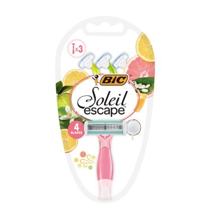 BIC MISS SOLEIL ESCAPE CITRUS Дамска еднократна самобръсначка, 3 бр.