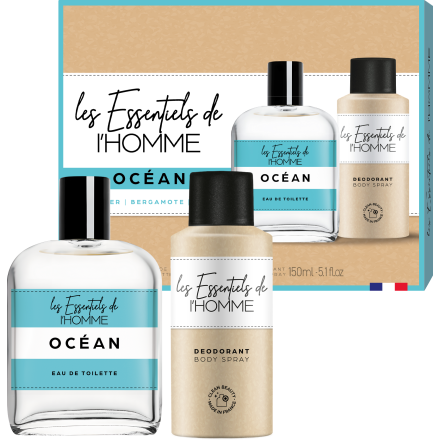 LES ESSENTIELS DE I'HOMME OCEAN Подаръчен комплект ЕДТ+ДЕО'25