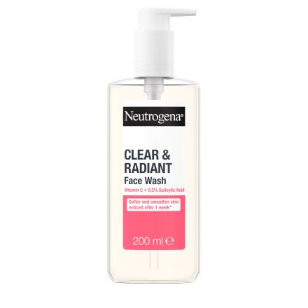 NEUTROGENA CLEAR&RADIANT  Измиващ гел за лице, 200мл.