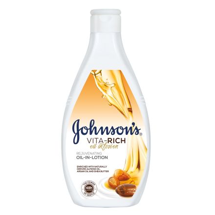 JOHNSON'S Олио-лосион с бадемово масло и карите, 400мл.