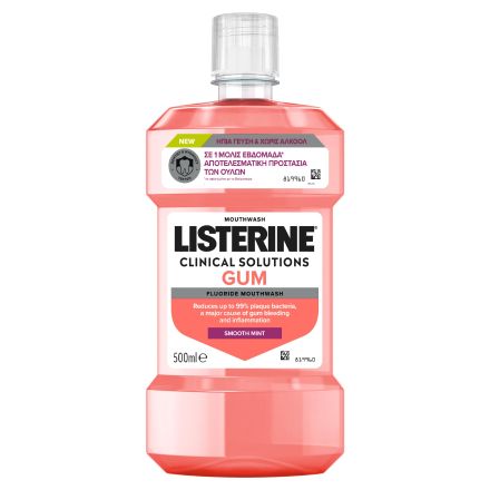 LISTERINE CLINICAL SOLUTIONS Вода за уста, 500мл.