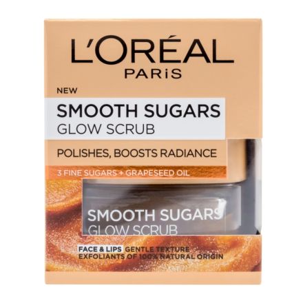 L'OREAL PARIS SMOOTH SUGARS GLOW SCRUB Ексфолиращ крем Grapeseed Oil, 50 мл.