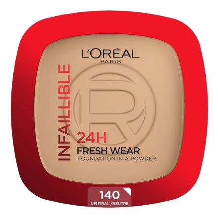 L'OREAL PARIS INFAILLIBLE 24H FRESH WEAR Пудра 140 Golden beige, 9 г