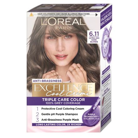 L'ORÉAL PARIS EXCELLENCE COOL CREME БОЯ ЗА КОСА 6.11