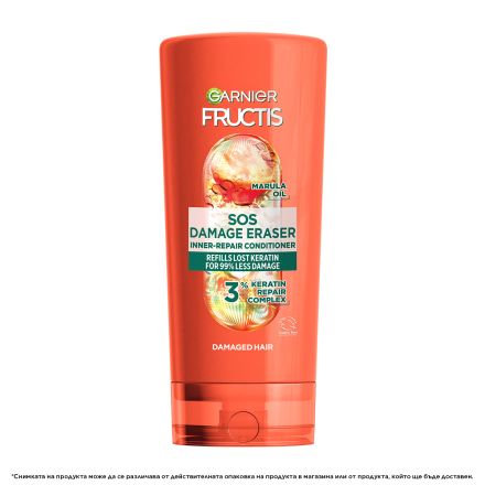 GARNIER FRUCTIS SOS DAMAGE ERASER Балсам за вътрешно възстановяване на увредена коса, 200мл