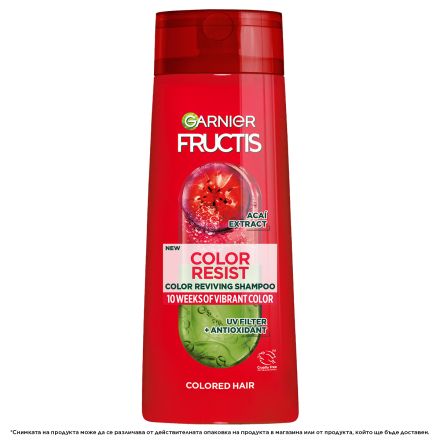 GARNIER FRUCTIS COLOR RESIST Шампоан за боядисана коса, 400 мл.