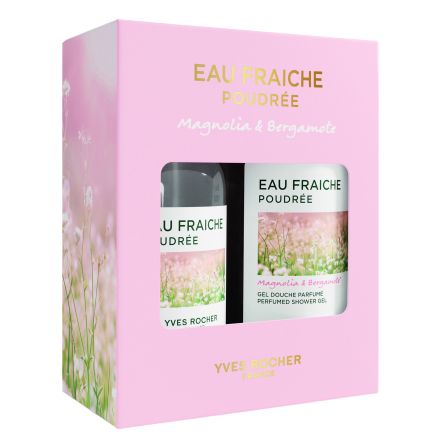 YVES ROCHER EAUFRAICHE Комплект магнолия душ гел, 200мл., тоалетна вода, 100мл., кутия