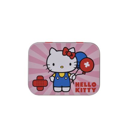HELLO KITTY Лепенки за рани 2 размера, метална кутия