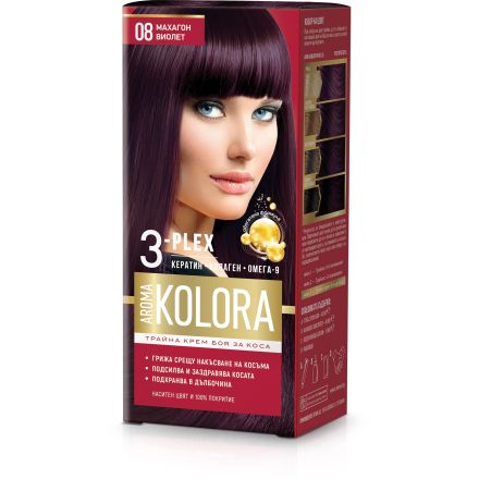 AROMA COLOR Боя за коса 08 Махагон виолет, 45 мл.
