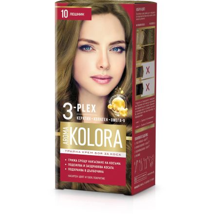 AROMA COLOR Боя за коса 10 Лешник, 45 мл.