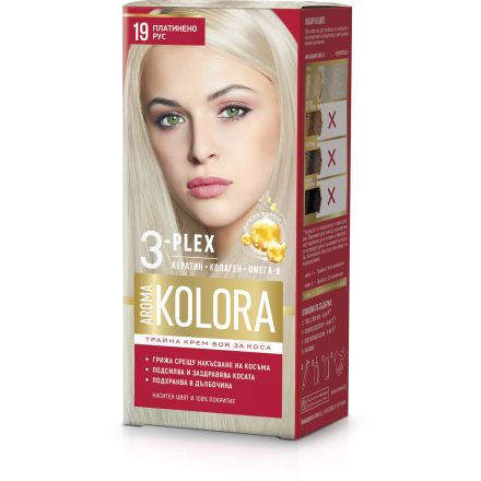 AROMA COLOR Боя за коса 19 Платинено рус