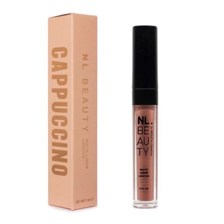 NL BEAUTY Дълготрайно течно матово червило Cappuccino, 7 мл