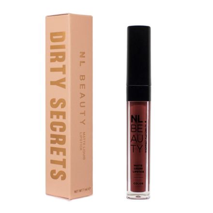 NL BEAUTY Дълготрайно течно матово червило Dirty Secrets, 7 мл