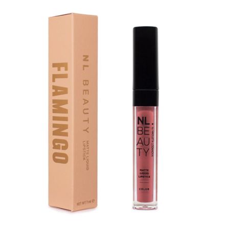 NL BEAUTY Дълготрайно течно матово червило Flamingo, 7 мл