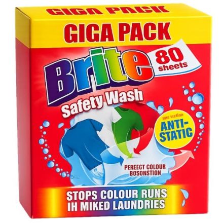 BRITE GIGA PACK Цветоулавящи кърпички за пране, 80бр.