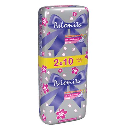 PALOMITA DOUBLE PACK DAY Дамски превръзки THIN AND SOFT, 20 бр.