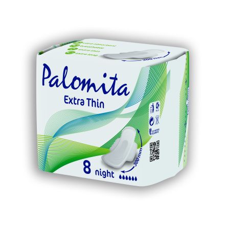 PALOMITA Дамски превръзки нощни текстилни, 8бр.