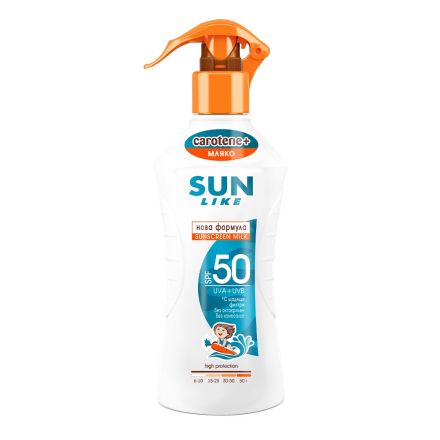 SUN LIKE Слънцезащитно спрей мляко за деца SPF50, 200 мл