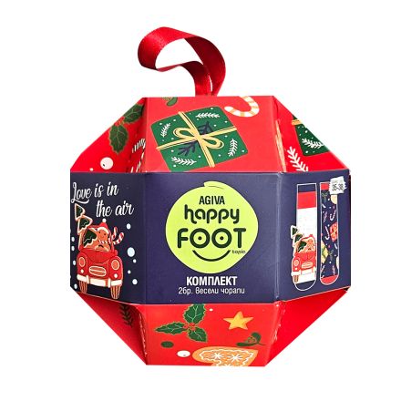 HAPPY FOOTTOPIA Коледни чорапи р-р 35-39, 2бр.